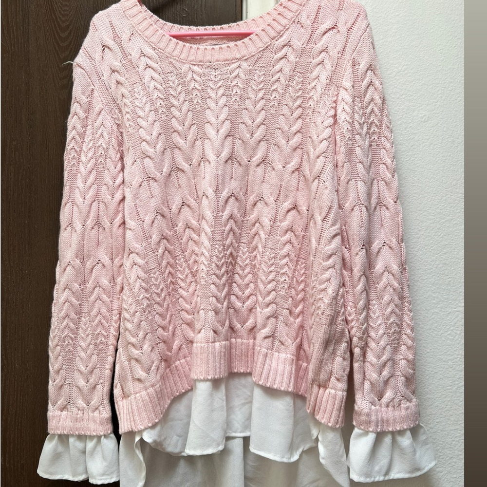 Pink Knit Sweater by Elle